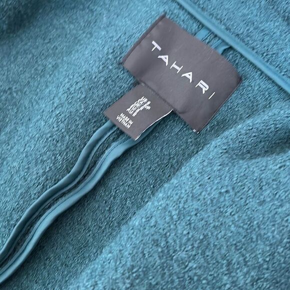 TAHARI Forest Green Wool Blend Sweater Jacket Size Small - Picture 5 of 9